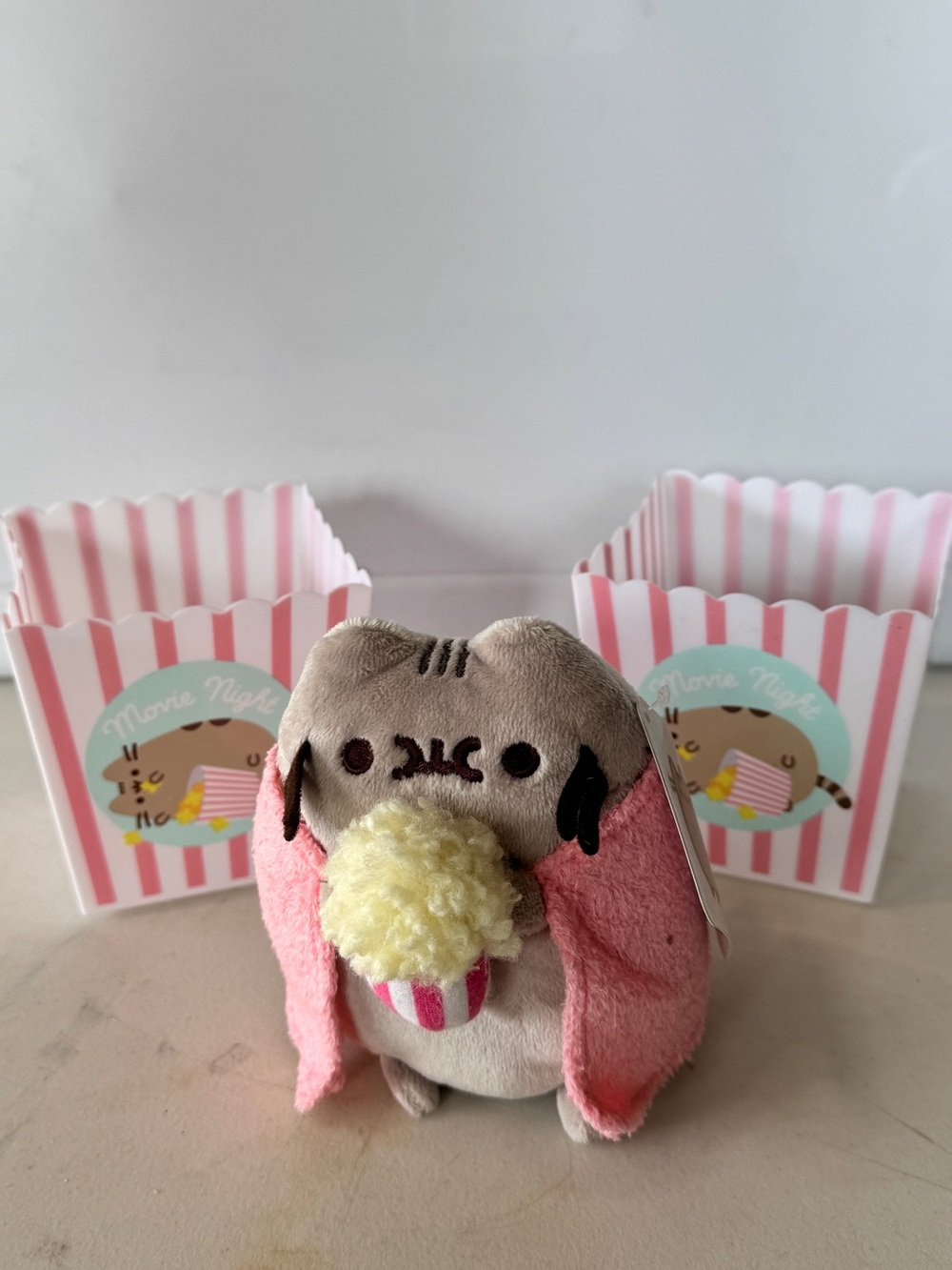 Pusheen Mini Movie Night Popcorn Plush and popcorn buckets NWT